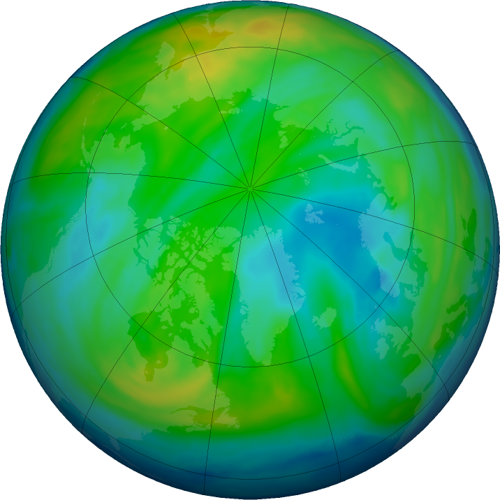 Arctic ozone map for 18 November 2018